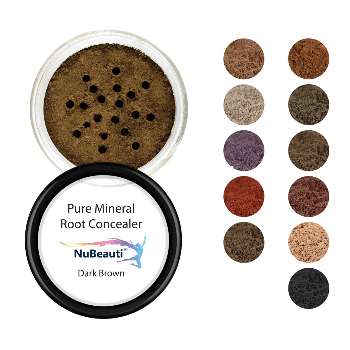 Nubeauti Hair Root Touch Up Powder - Dark Brown, 11 Shades, Zero Fragrance, Talc & Paraben-Free