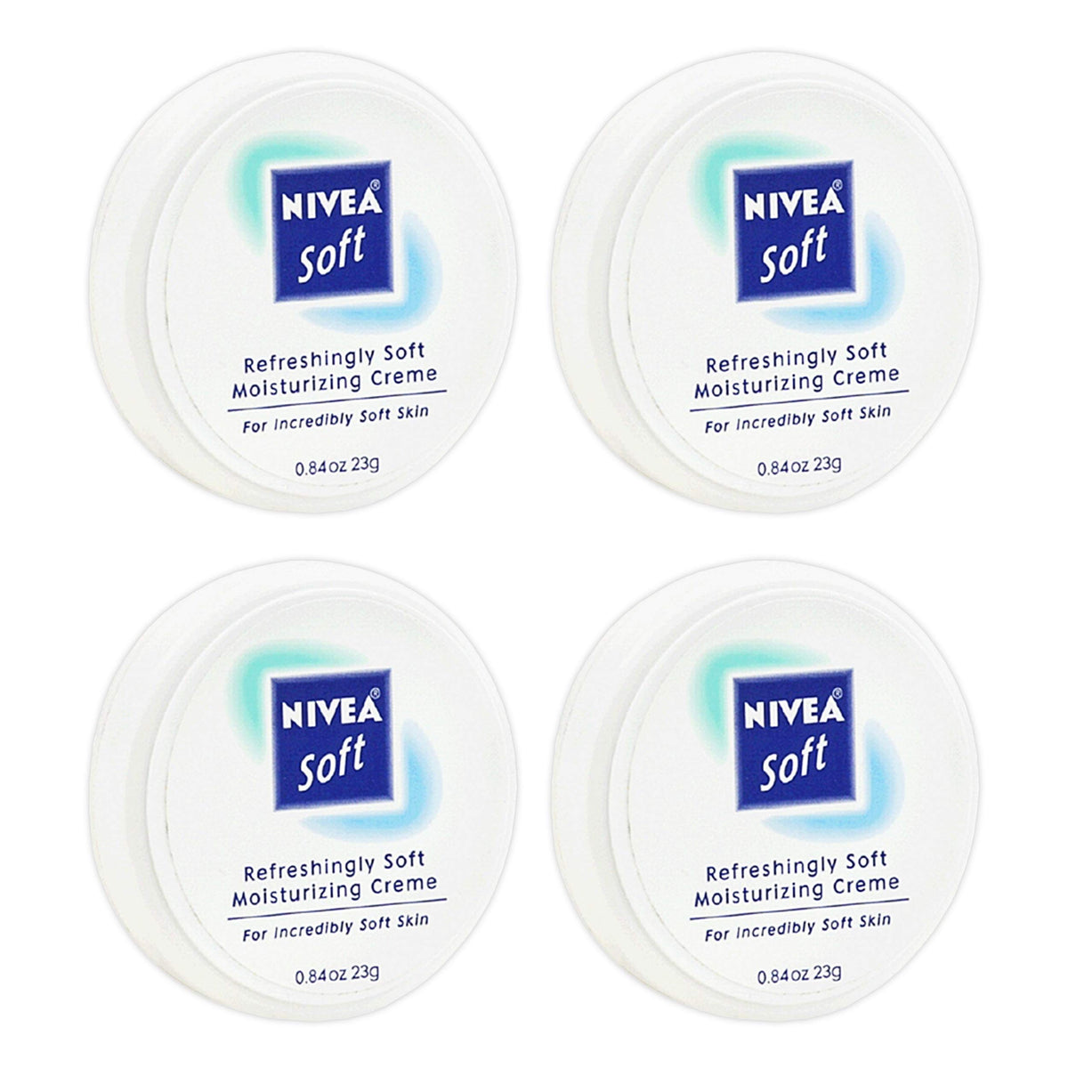 Nivea Soft Moisturizing Creme, Refreshingly Soft, 0.84 Oz (4 Pack Value Bundle)