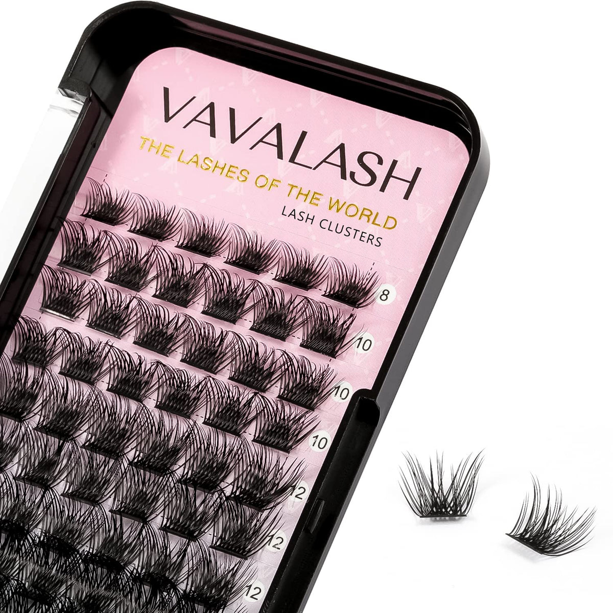 VAVALASH 72 PCS Individual Cluster Lashes, DIY Faux Mink Extensions, C Curl, 8-16mm Mix