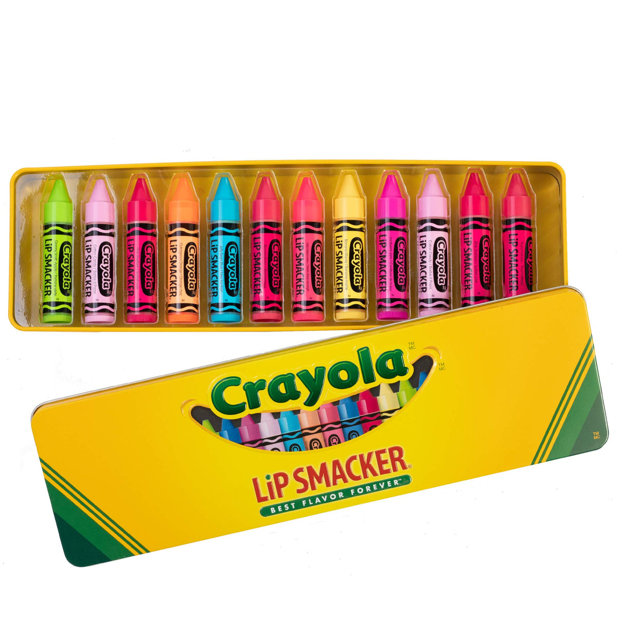 Lip Smacker Crayola Flavored Lip Balm Set Of 12 | Kids & Adults | Perfect Christmas Gift