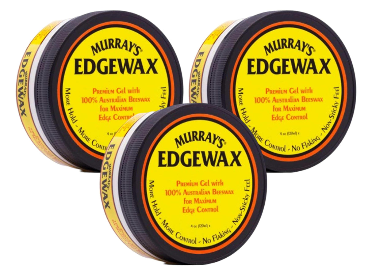 Murray's Edgewax 100% Australian Beeswax - 4oz (3 Pack) for Strong Hold & Shine