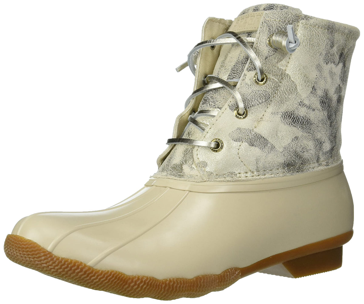 Sperry Women'S Saltwater Snow Boot - Ivory Camo, Light Beige, Size 5.5