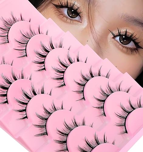 Heasy Manhua Lashes - 7 Pairs 3 Styles Wispy Faux Mink Eyelashes For Anime & Manga Fans