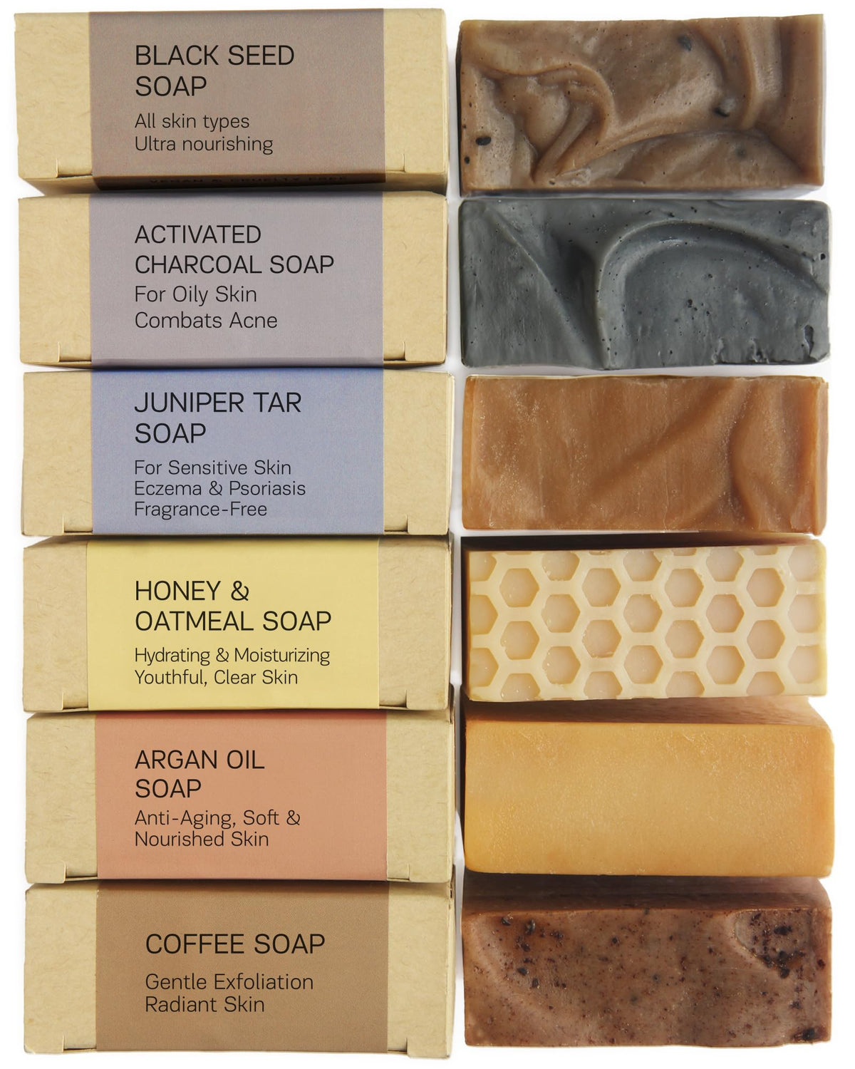 Authentic Bath & Soap Gift Set - Natural Moisturizing Bar Soap For Men (Pack Of 6) 4.2