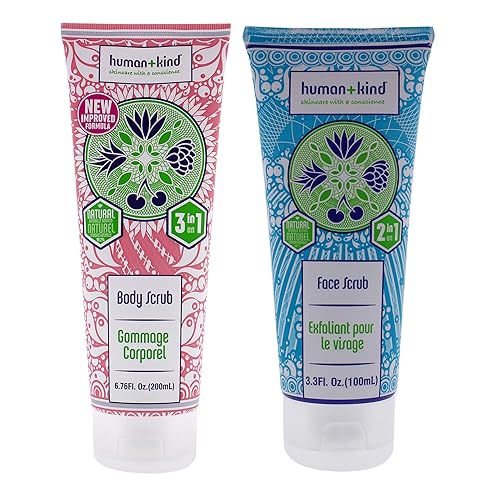 Human+Kind 2 Pc Body And Face Scrub Kit For Unisex ·Exfoliating & Nourishing Skincare