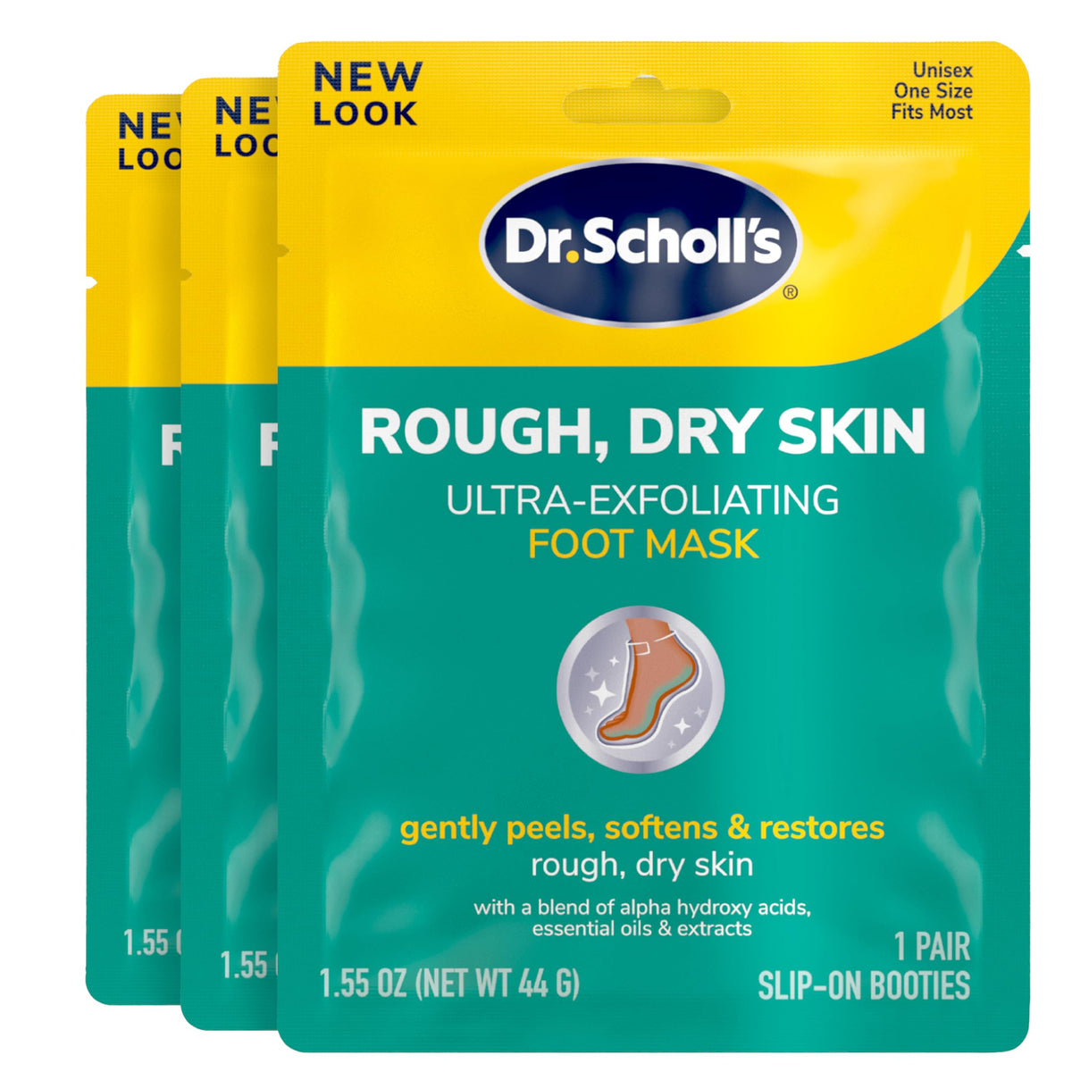 Dr. Scholl'S Ultra Exfoliating Foot Peeling Mask - 3 Pairs Moisturizing Socks For Dry Skin