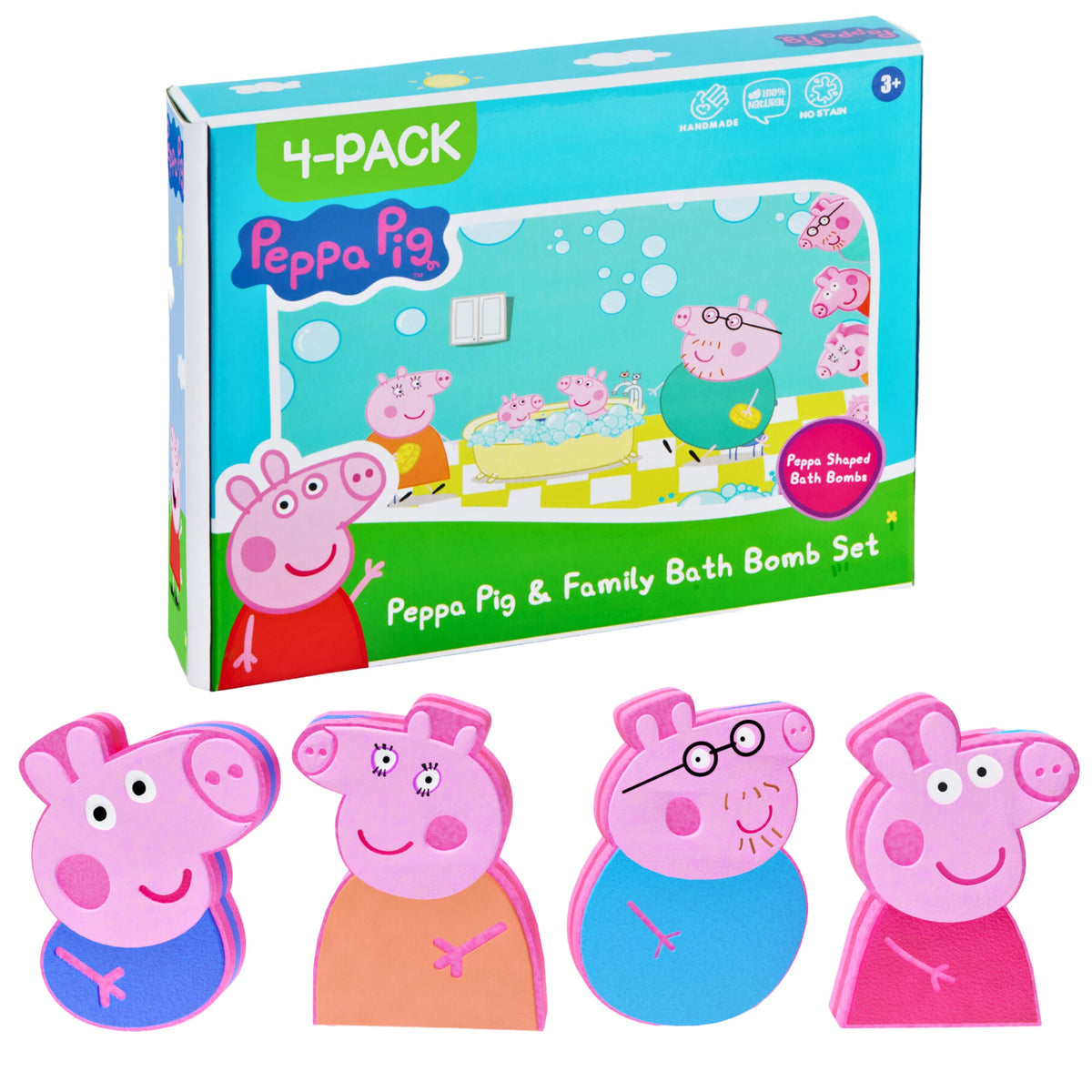 Bathletes Peppa Pig Bath Bombs – Kids' Colorful, Moisturizing Bath Bombs (Pack Of 4)