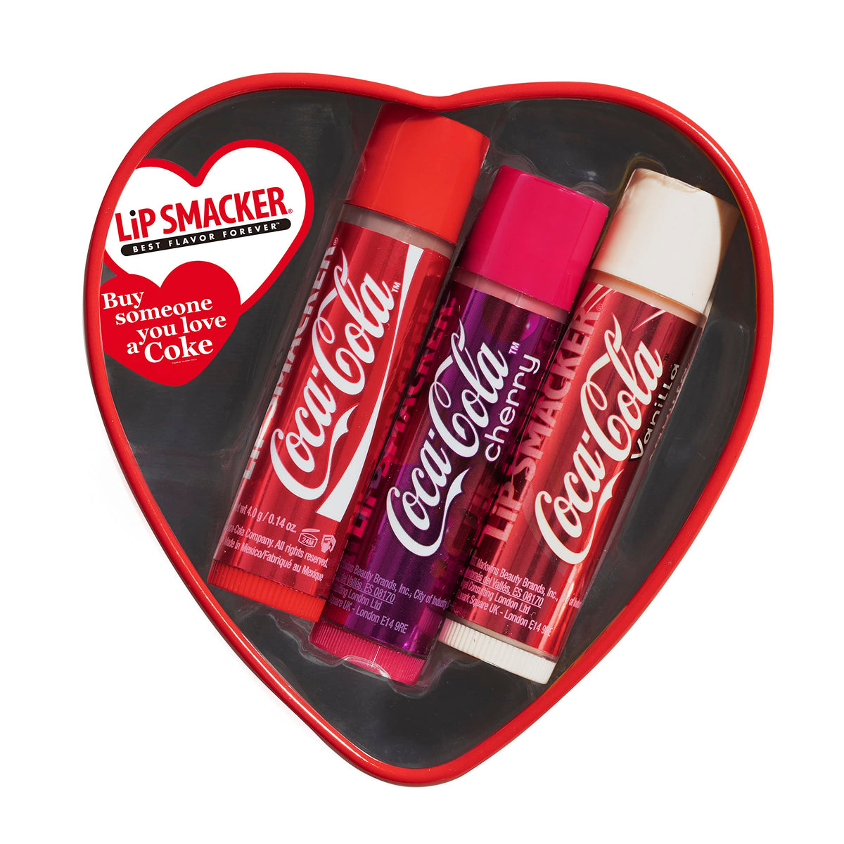 Lip Smacker Coca-Cola Lip Balm Tin - Valentine'S Day Collection, 3.21 Oz, Fun Gift Idea