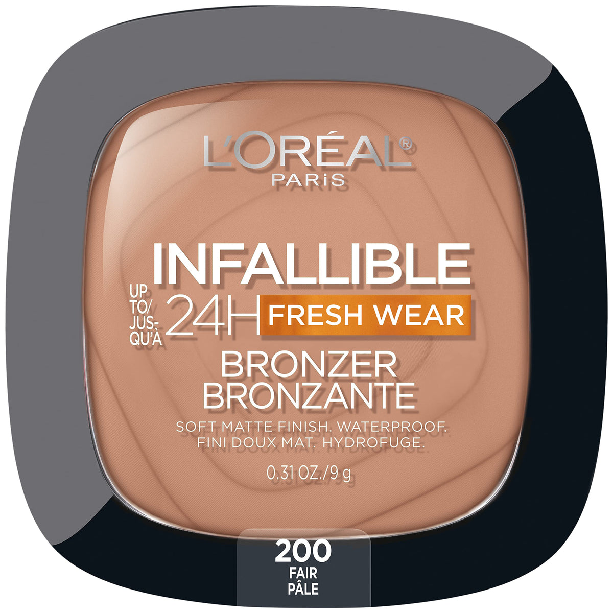 L'Oréal Paris Infallible 24H Bronzer, Soft Matte, Waterproof, Fair, 0.31 Oz