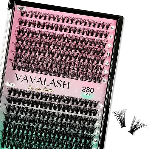 VAVALASH 30D+40D Individual Cluster Lashes, 10-16mm Silk Faux Mink DIY Eyelash Extensions