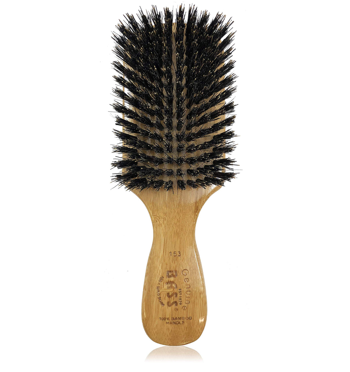 Bass Wild Boar Bristle Hair Brush With Bamboo Handle - Men'S Club Style, 1 Count