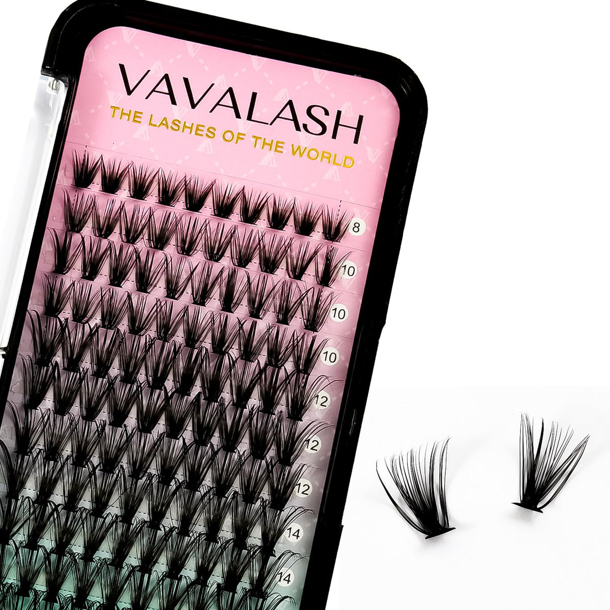 VAVALASH 120 PCS 10D-50D Individual Cluster Lashes, 8-16mm DIY Eyelash Extensions