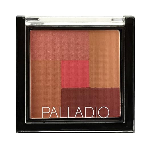 Palladio 2-In-1 Mosaic Blush & Bronzer, Silky Face Makeup, Pink Truffle, 0.3