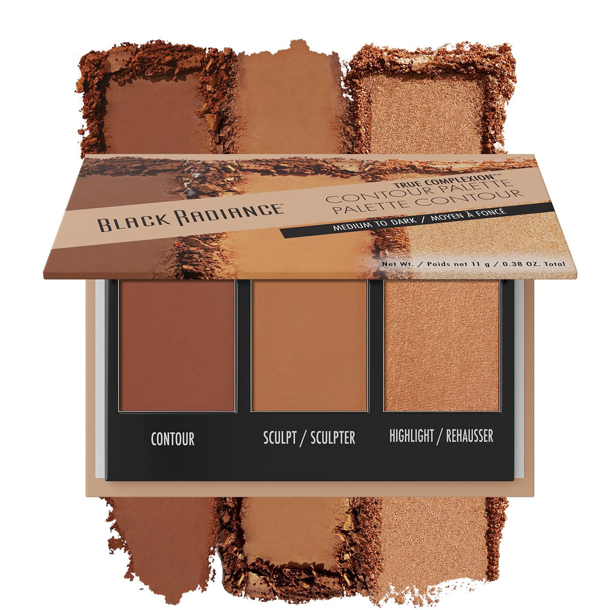 Black Radiance True Complexion Contour Palette, Medium To Dark, 0.38 Ounce