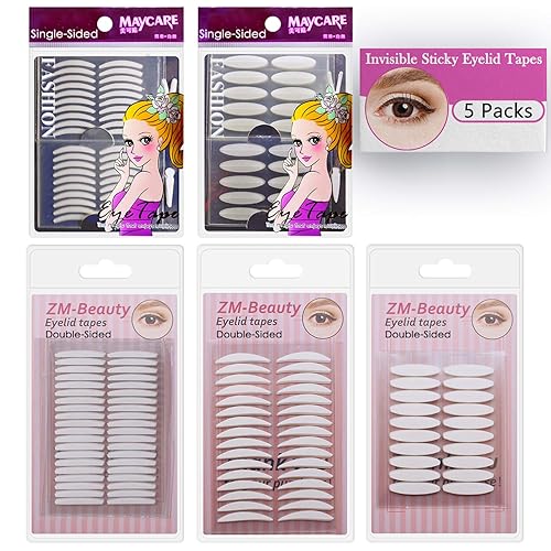 Zmbeautk 1080Pcs Medical Fiber Eyelid Lift Tape - Instant Eye Lift For Mono-Eyelids, 5 Packs