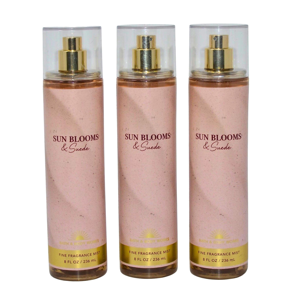 Bath & Body Works Fragrance Mist 3-Pack, 8Oz Each - Sun Blooms And Suede