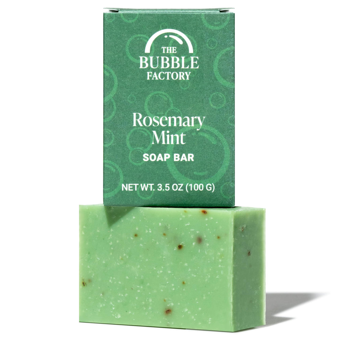 The Bubble Factory Rosemary Mint Handmade Soap, Vegan & Natural, 3.5 Oz, Made In Usa