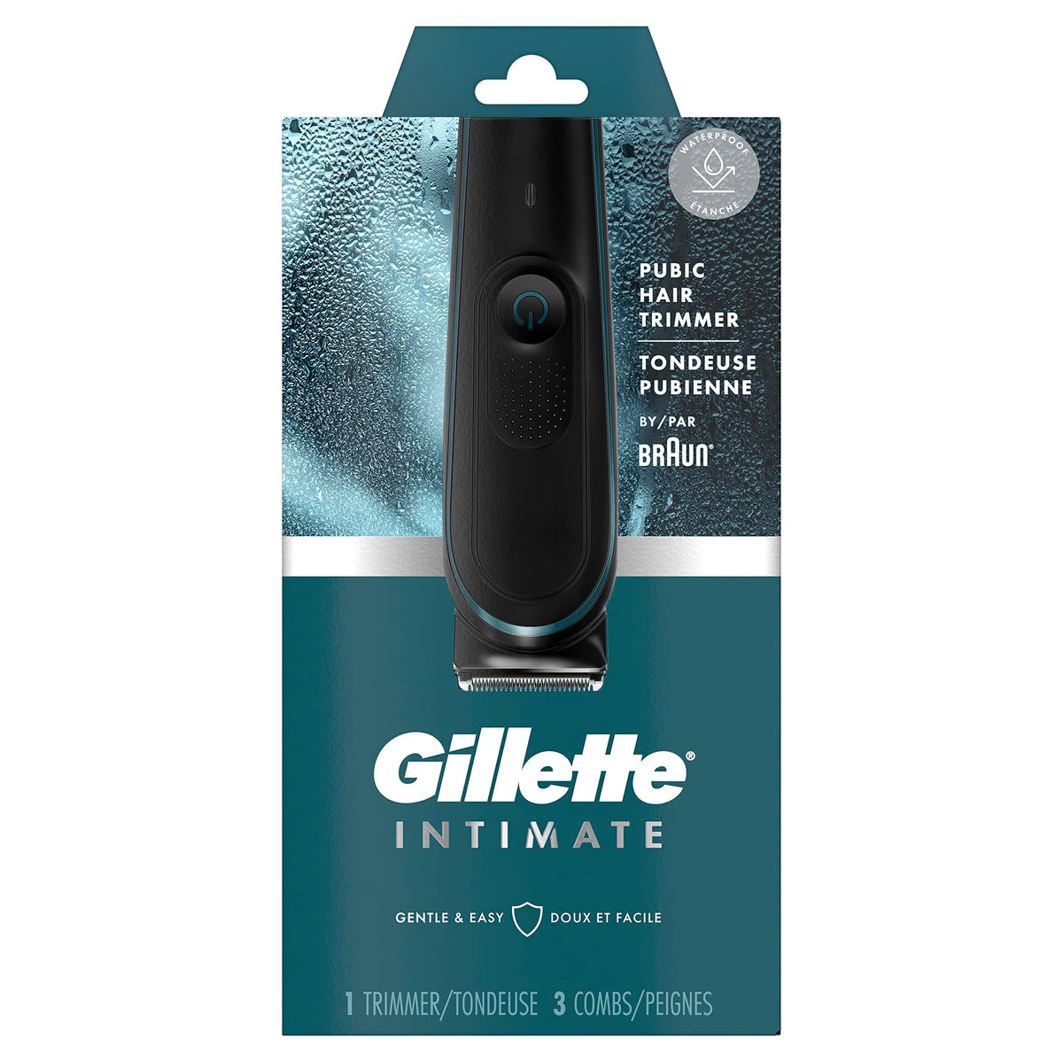 Gillette Intimate Men'S Groin Trimmer - Waterproof Stainless Steel Body Trimmer For Men