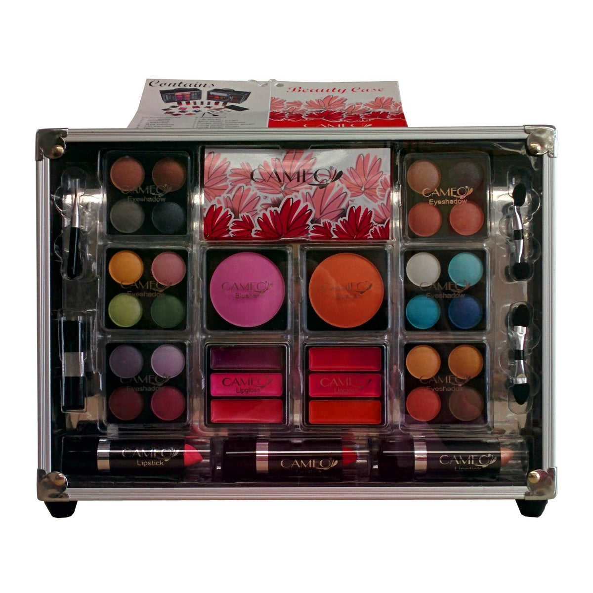 Cameo Train Makeup Kit - Reusable Aluminum Case Gift Set For Makeup Lovers