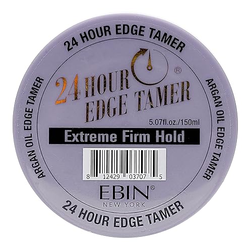 EBIN NEW YORK 24 Hour Edge Tamer - Extreme Firm Hold with Argan & Castor Oil, 5.07oz