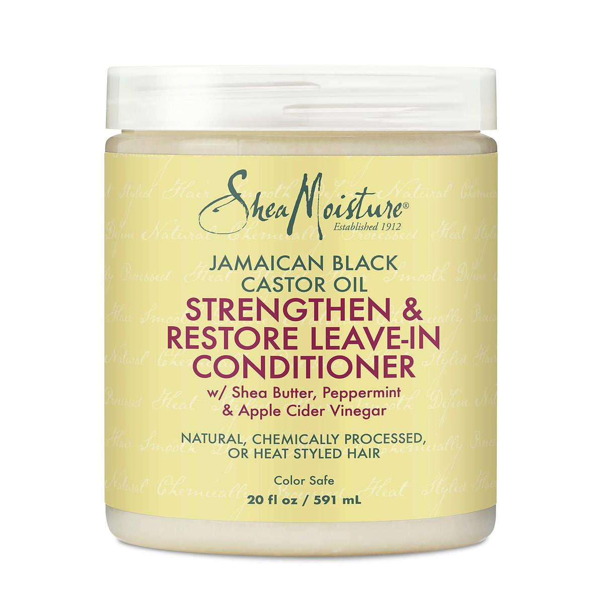 Sheamoisture Jamaican Black Castor Oil Leave In Conditioner For Softening & Detangling 20 Oz