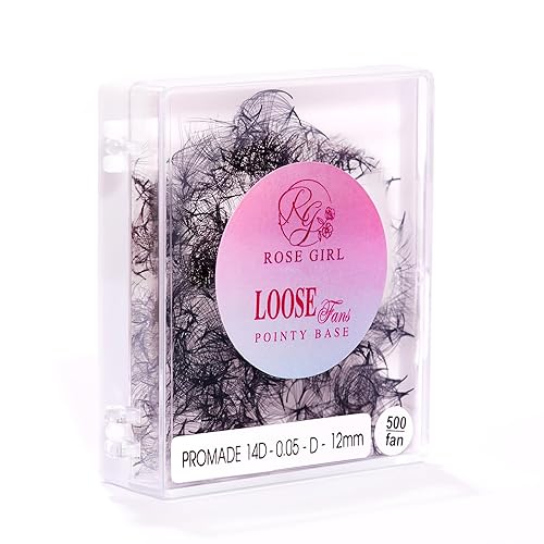 Rose Girl 14D Handmade Volume Eyelashes - Natural Look, C Curl, 10Mm, Korean Pbt Silk