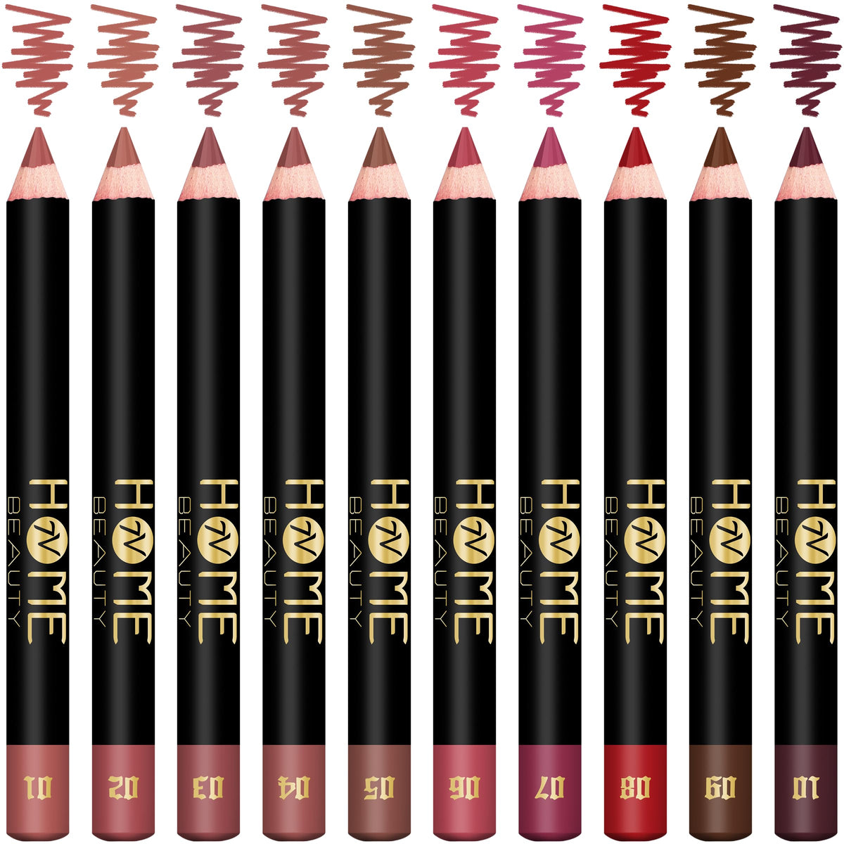 7V Home Beauty 10Pcs Matte Lip Crayon Set - High Pigment, Long Lasting Lip Liner & Lipstick