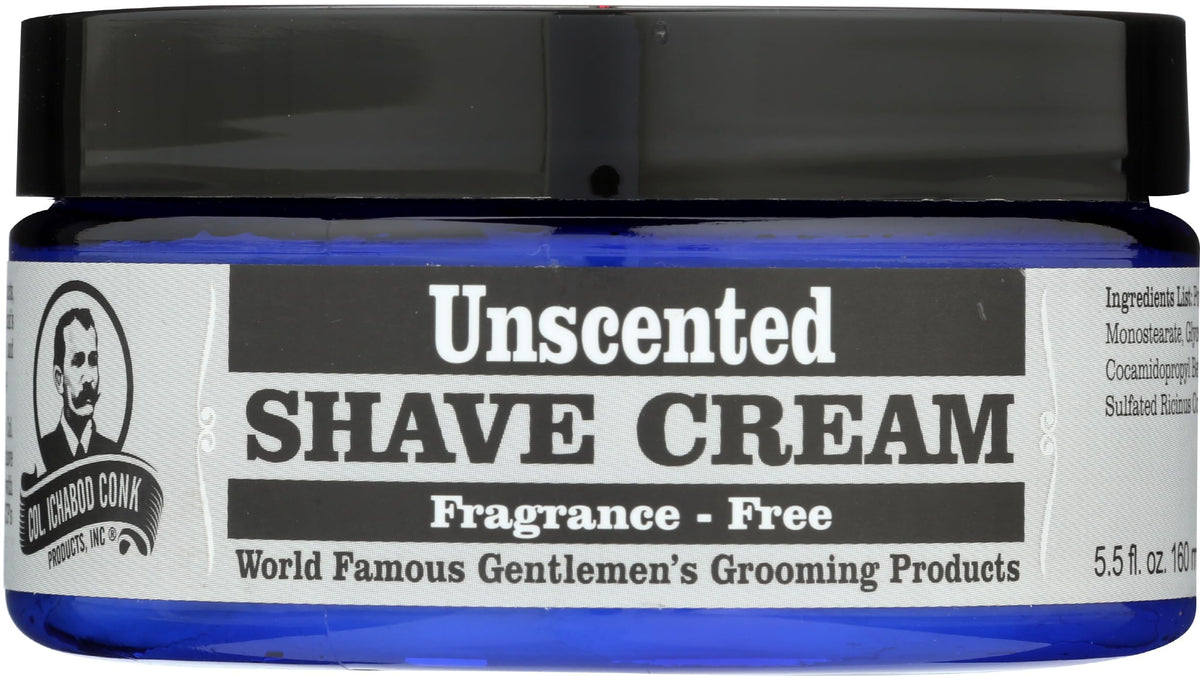 Colonel Conk Unscented Shave Cream, 5.5 Fl Oz - Smooth Shaving Experience, Multicolor