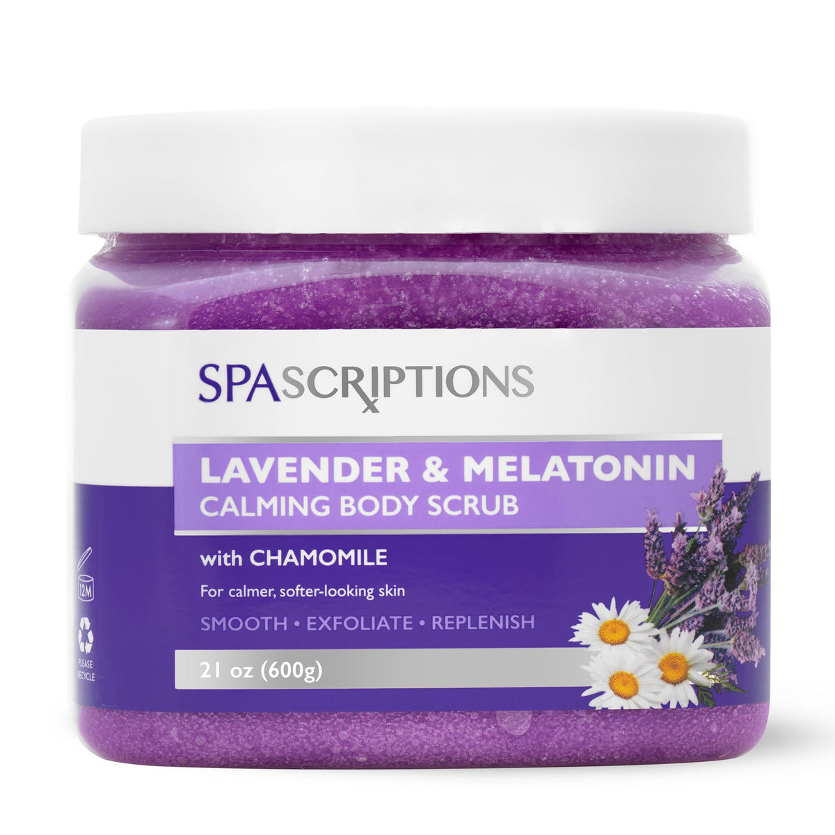 Spascriptions Lavender Body Scrub - 21 Oz Exfoliating Skin Treatment, Moisturizing & Relaxing