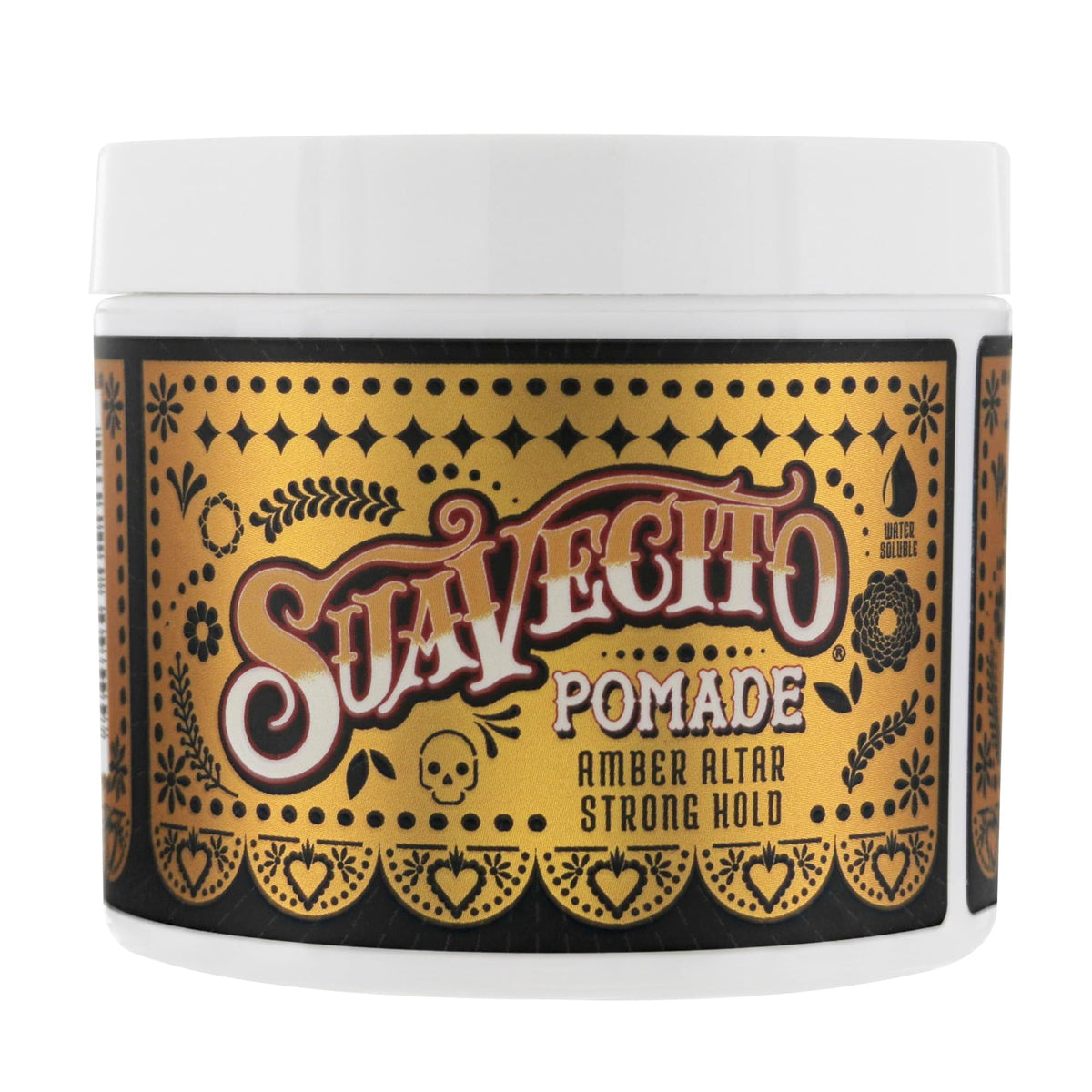 Suavecito Amber Altar Firme Pomade 4Oz - Strong Hold, Medium Shine, Easy Wash, Flake Free