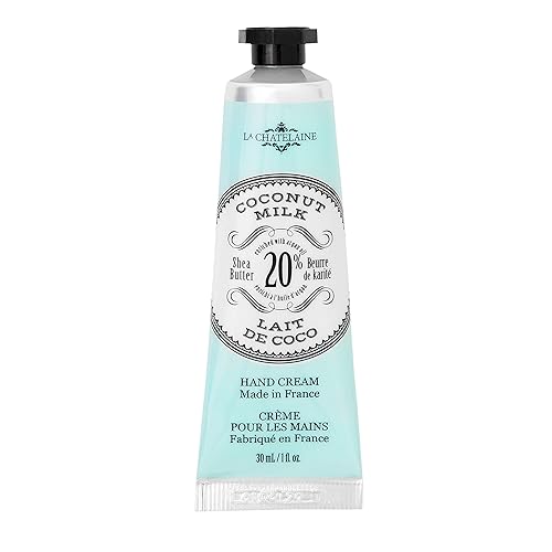 La Chatelaine 20% Shea Butter Hand Cream, Organic Argan Oil, Travel Size, 1 Oz - Coconut Milk