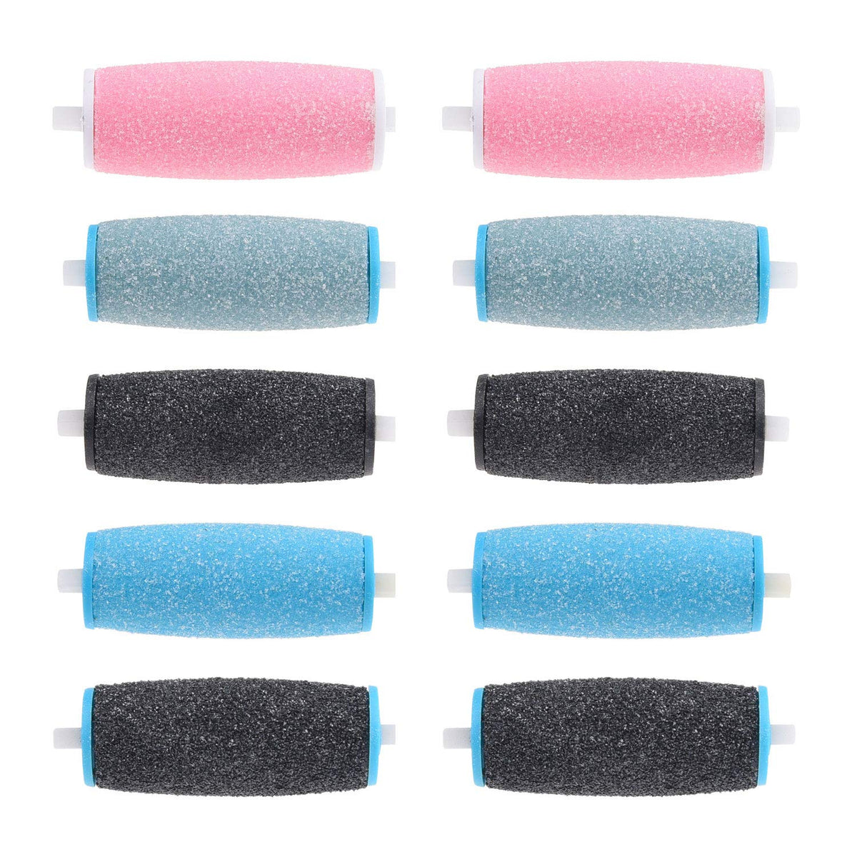 Kare & Kind 10 Pack Replacement Roller Heads For Amope Pedi Perfect - Extra & Regular Coarse