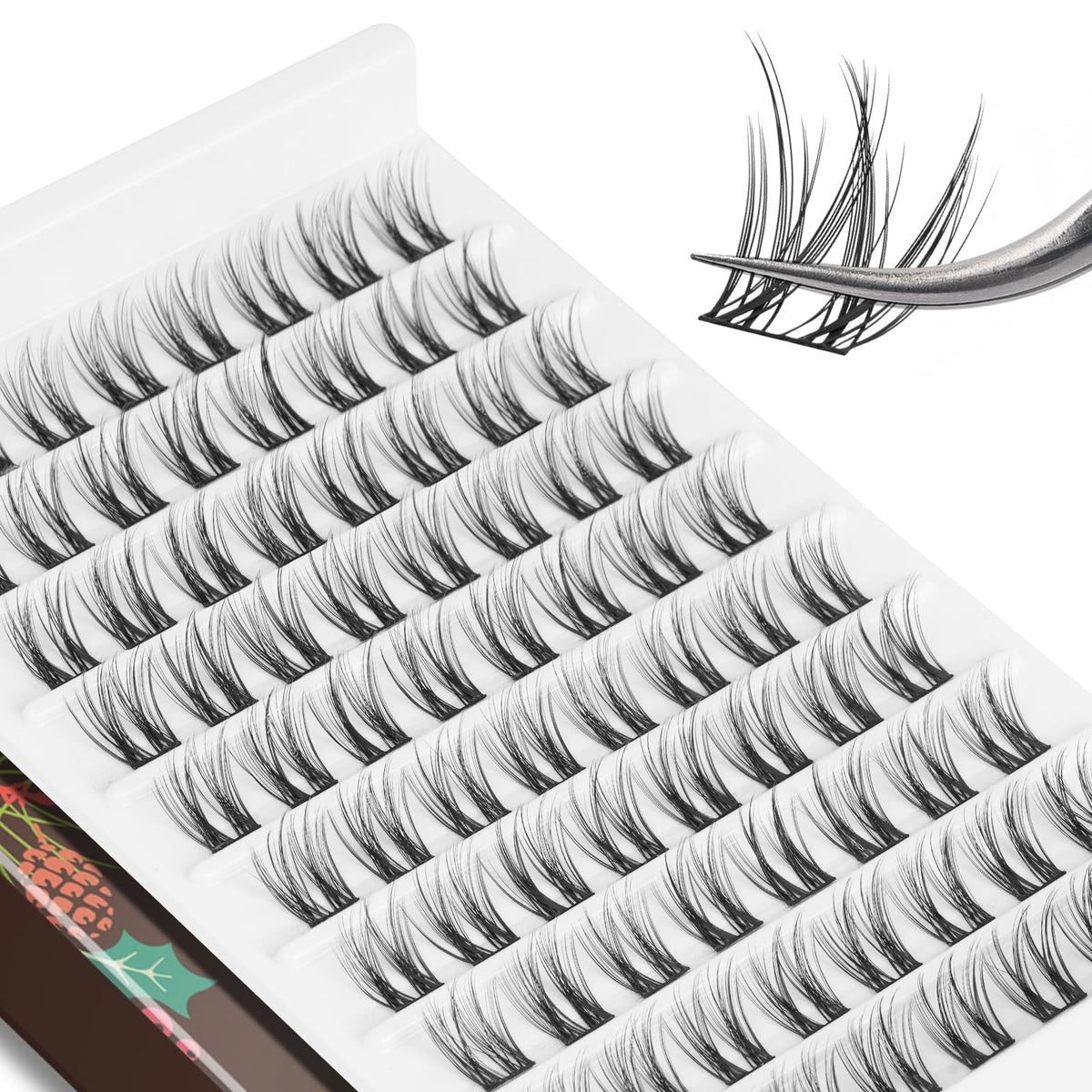 FinyDreamy 80Pcs Mink Fur Lash Clusters, 16mm C Curl, Super Soft DIY Eyelash Extensions