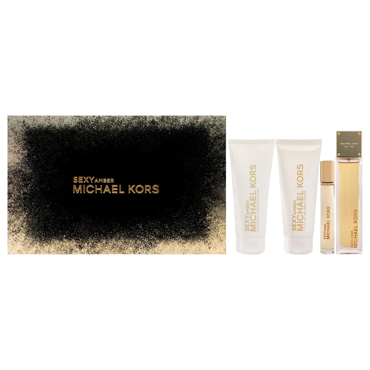 Michael Kors Sexy Amber Women’S 4 Pc Gift Set - Edp Spray, Body Lotion & Shower Gel