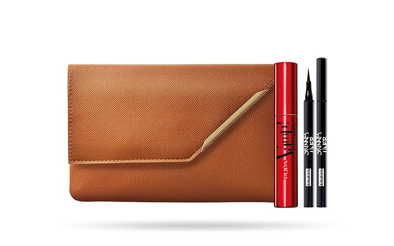 Pupa Milano Vamp! Sexy Lashes Set - Lengthening Mascara & Eye Liner In Clutch Bag, 3 Pc