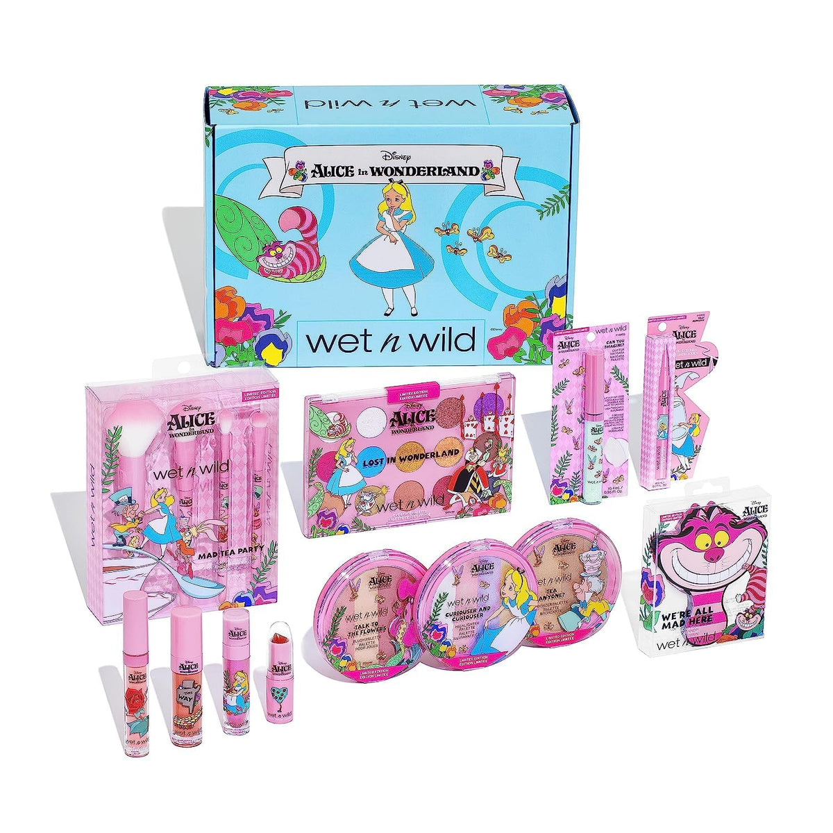 Wet N Wild Alice In Wonderland Pr Box - 12 Piece Makeup Set With Brushes & Vibrant Colors