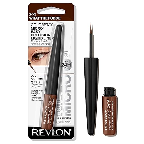 Revlon Colorstay Micro Easy Precision Liquid Eyeliner - Waterproof, Smudgeproof, 302 What The Fudge