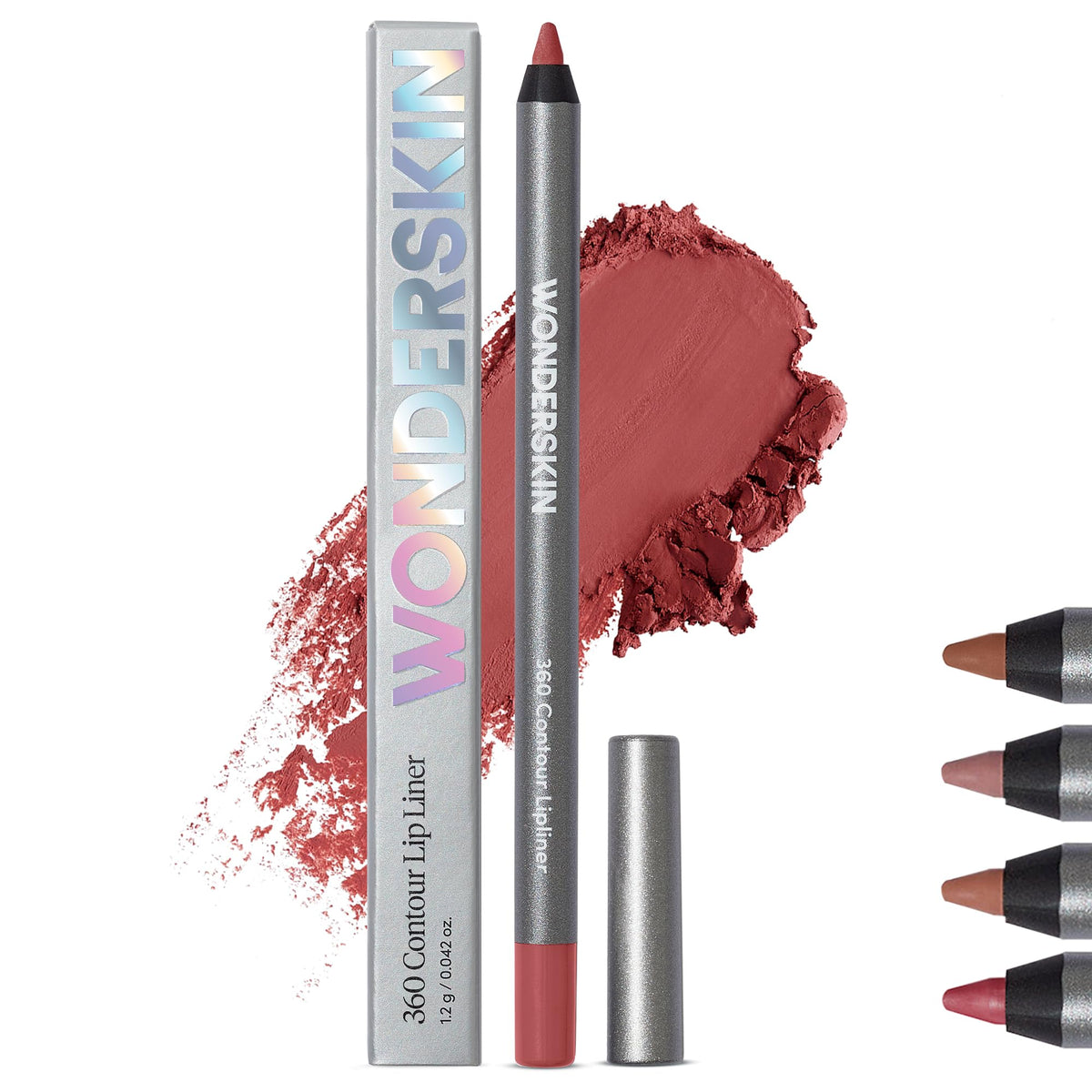 Wonderskin Ruby Lip Liner Pencil - Waterproof, Long Lasting, Sharpenable Contour Lipliner