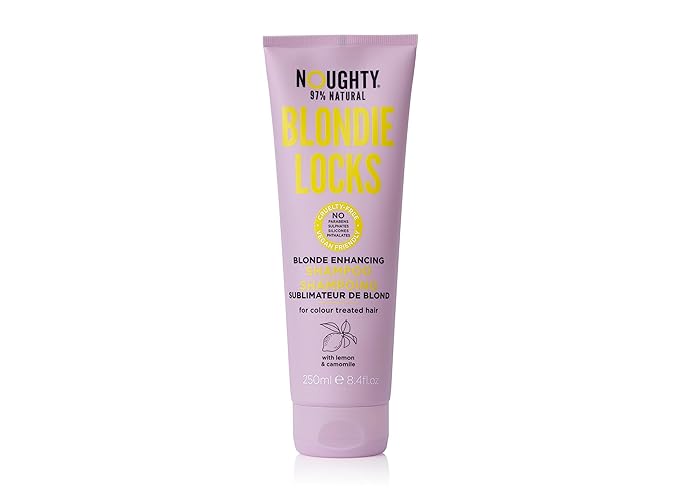 Noughty Blondie Locks Blonde Enhancing Shampoo, Vegan, Sulfate-Free, 250 Ml For Colored Hair