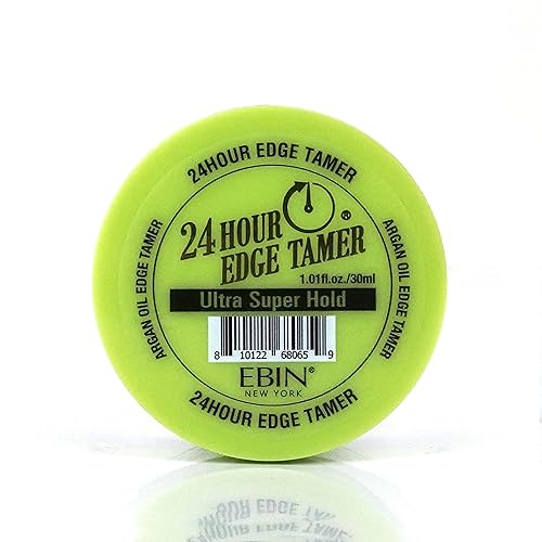 EBIN NEW YORK Edge Tamer Gel, 24 Hour Ultra Hold, Argan & Castor Oil, No Flaking, 1