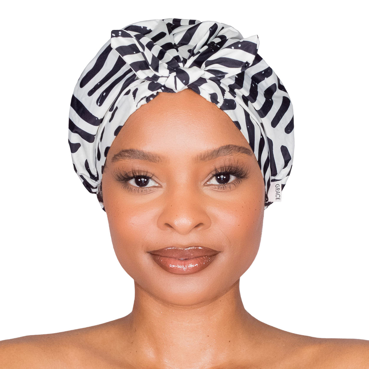 Grace & Company Luxury Waterproof Shower Cap For Women - Reusable, Washable, Breathable