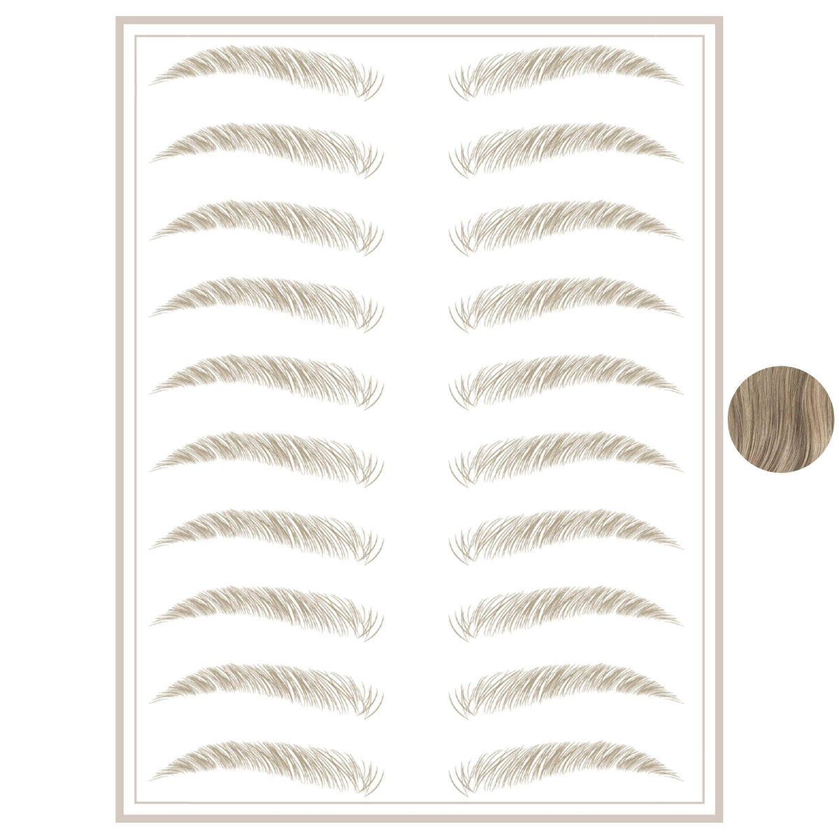 Brows By Bossy Taupe Temporary Eyebrow Tattoos - Waterproof Hair Like Stickers For Men & Women