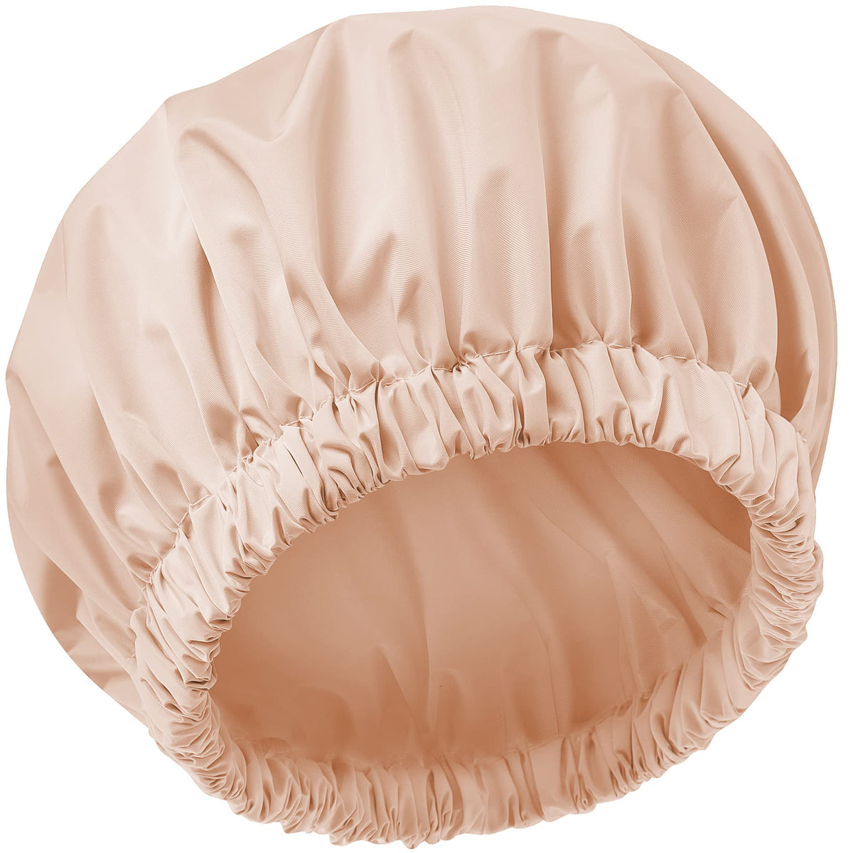 Edoneery Reusable Waterproof Shower Caps For Women - Beige, One Size