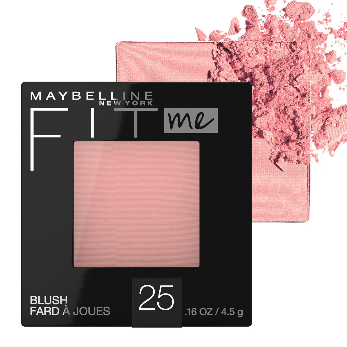 Maybelline Fit Me Blush, Pink 25 - Lightweight, Blendable, Long-Lasting Makeup, 0.16 Oz