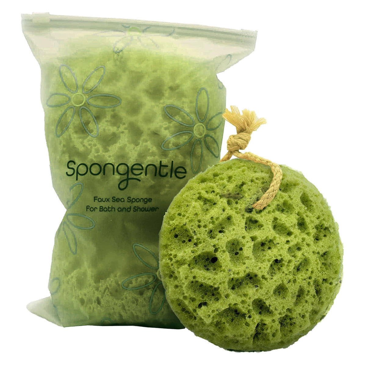 Sunlite Sports Spongentle Body Loofah Sponge Pack Of 3 - Deep Cleansing, Natural Colors, Exfoliating