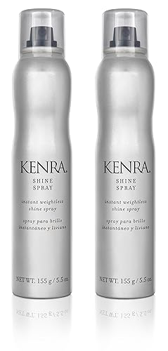 Kenra Shine Spray, 5.5 oz (2-Pack) - Weightless Shine, Tames Frizz, Enhances Color,