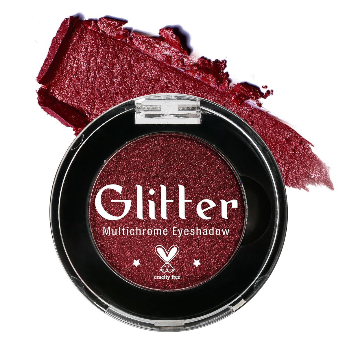 Beuself Metallic Burgundy Red Eyeshadow - Highly Pigmented, Sparkly Cream Formula, Long Wear 0.35 Oz