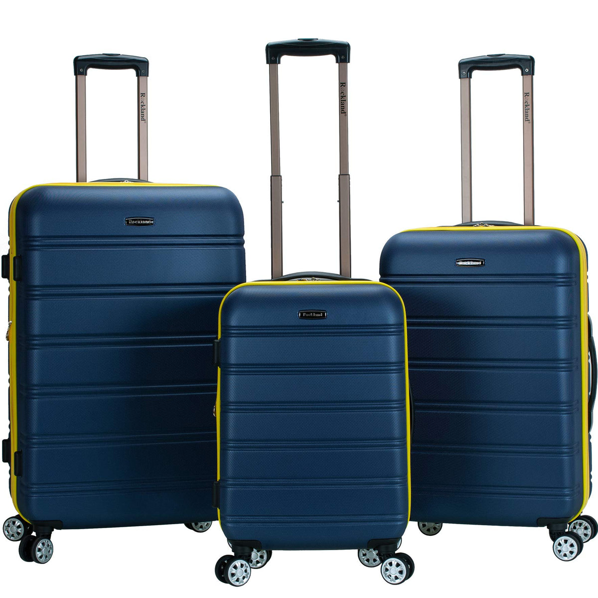 Rockland Melbourne Navy 3-Piece Hardside Expandable Spinner Luggage Set (20&quot;/24&quot;/28&quot;)