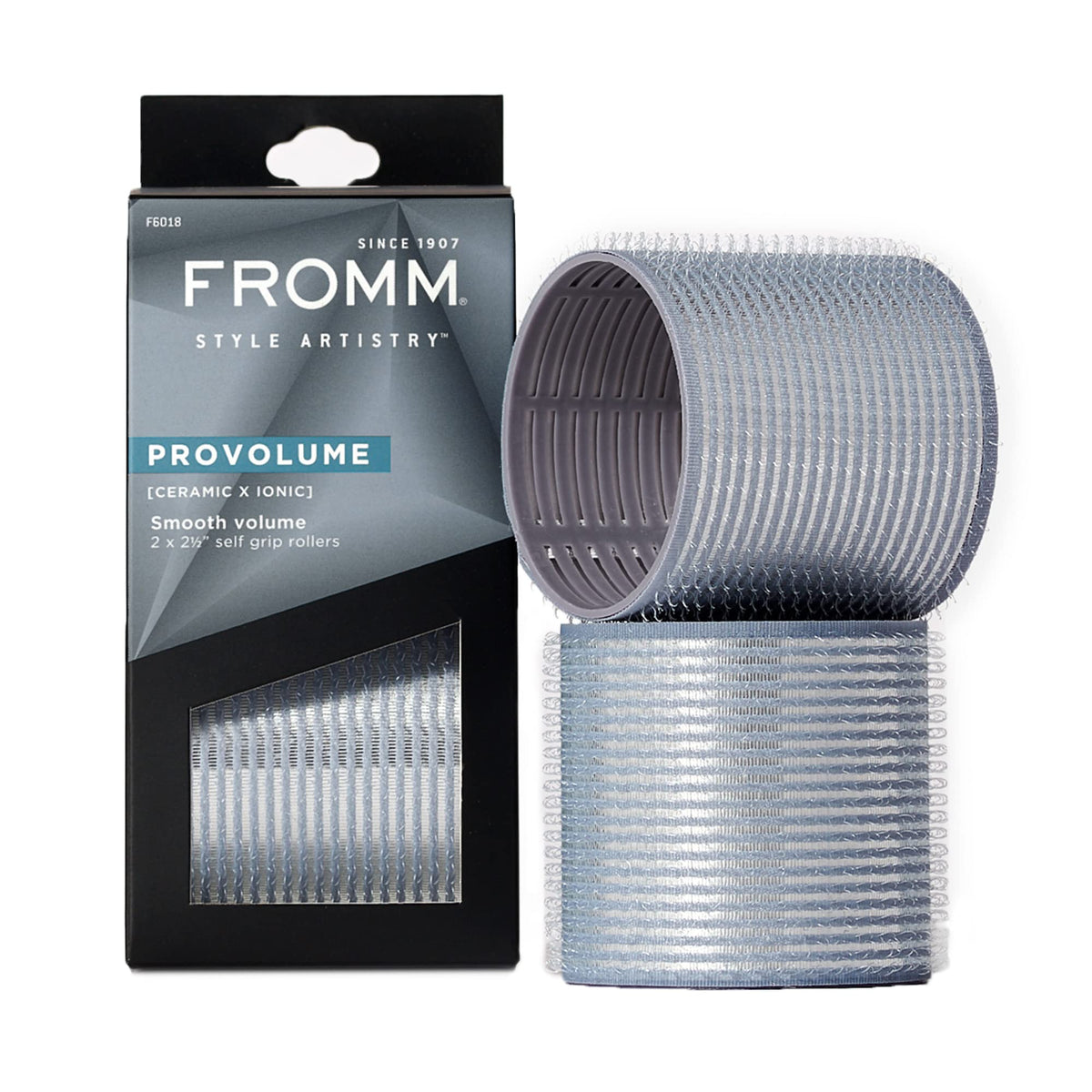 Fromm Provolume Ceramic Ionic Thermal Hair Rollers, 2.5&quot;, 2 Count - Large Curlers For Long Hair