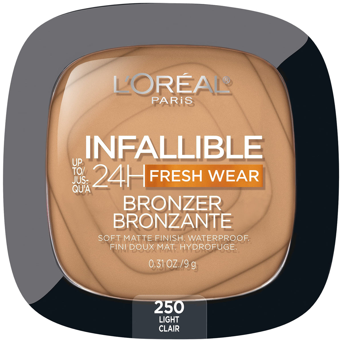 L'Oreal Paris Infallible 24H Bronzer, Waterproof Soft Matte, Light, 0.31 Oz